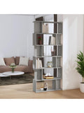 Raumteiler Bucherregal 80 x 24 x 192 cm in Grau Sonoma