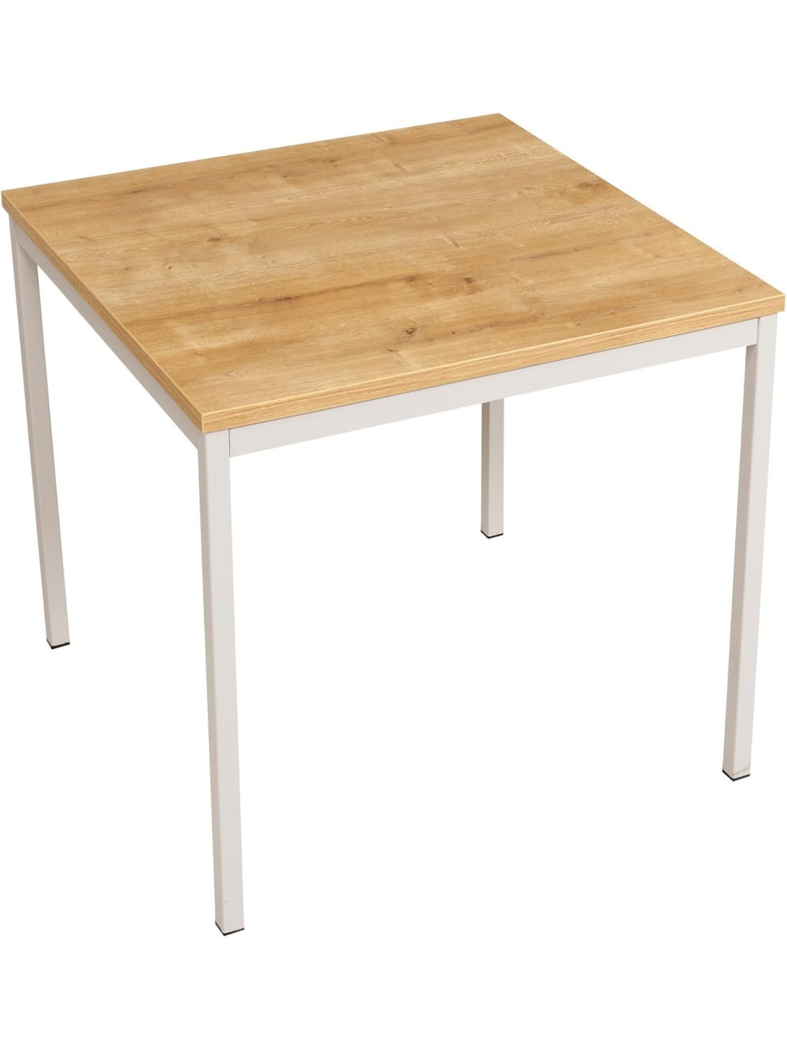 Stahl Schreibtisch 80 x 80 x 75 cm in Eichenoptik als Buro Computer oder Mehrzwecktisch mit einfacher Montage
